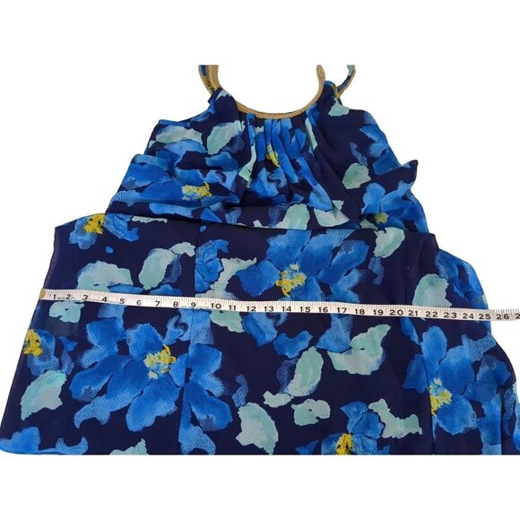 Charming Charlie Maxi Dress Womens Small Blue Floral Sleeveless Long - Picture 10 of 10